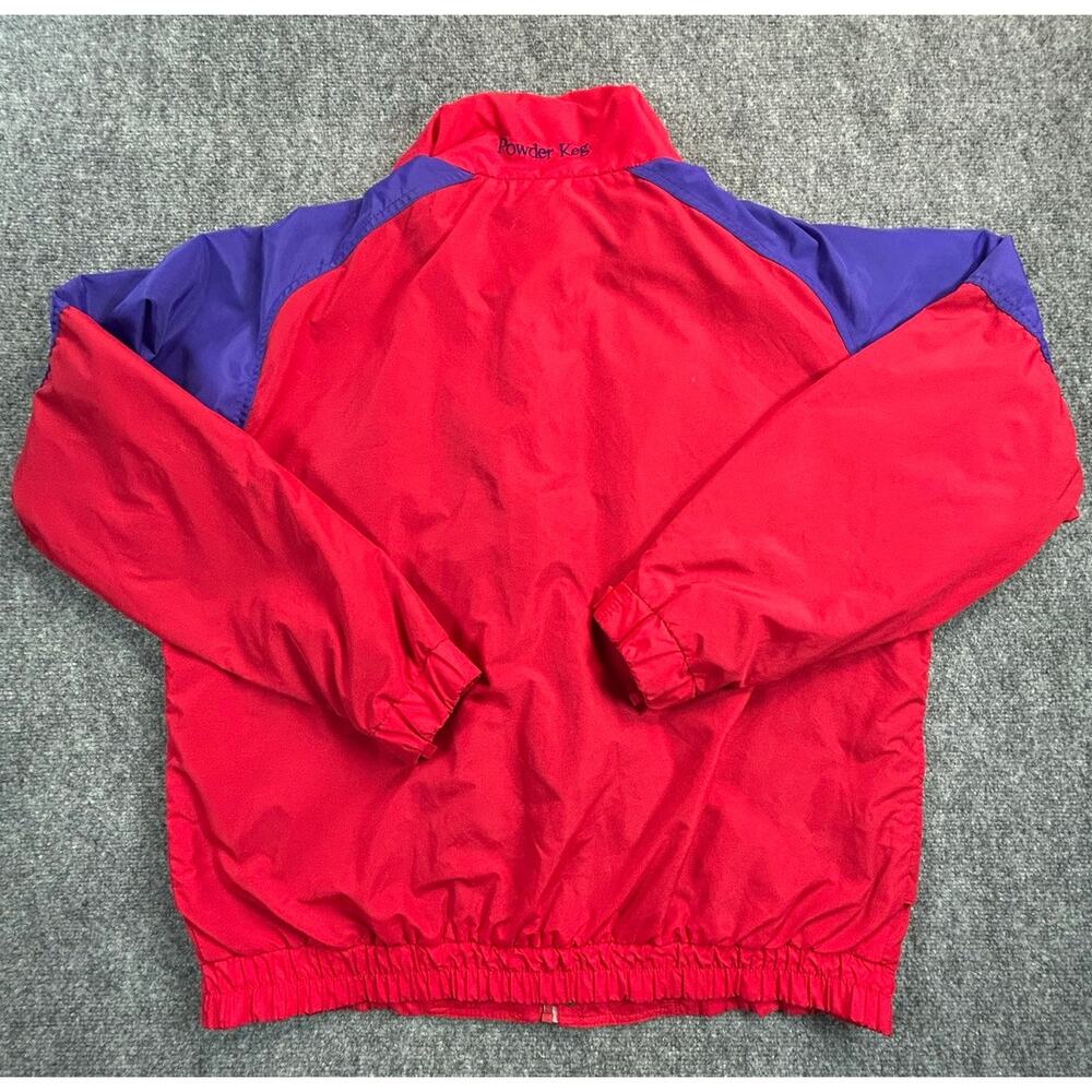 90s Vintage Columbia Powder Keg Ski Jacket Men's Large Red Purple Made in Korea - Picture 2 of 14